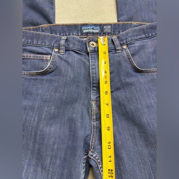 Patagonia Straight Stretch Jeans 33x32 Mens Organic Cotton Blue Denim Iron Clad - Picture 8 of 16